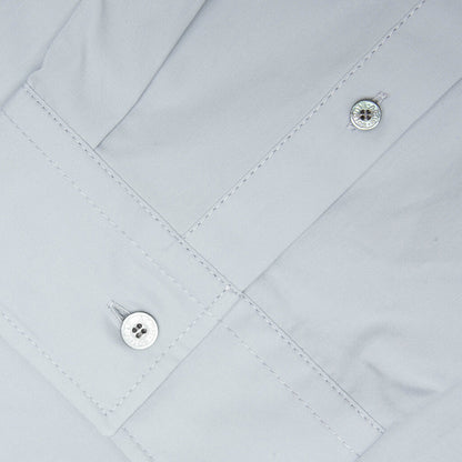Embroidered Logo Button Up Shirt Cold Grey
