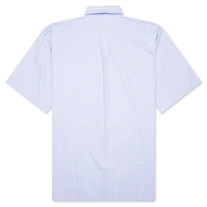 Crest Logo Stripe Shirt Light Blue