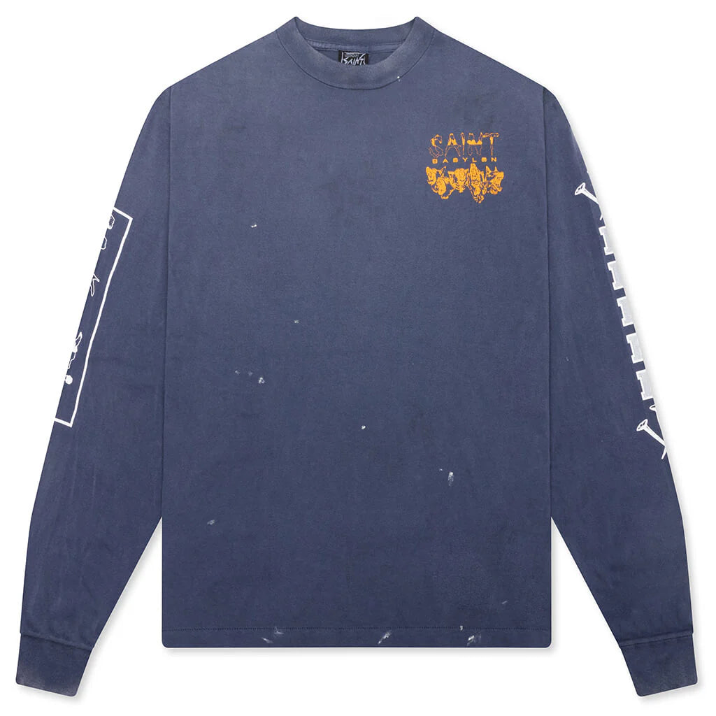 Saint M6 x Babylon Bleed L S Tee Navy