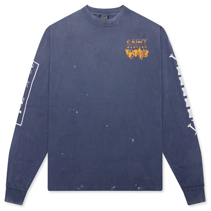 Saint M6 x Babylon Bleed L S Tee Navy