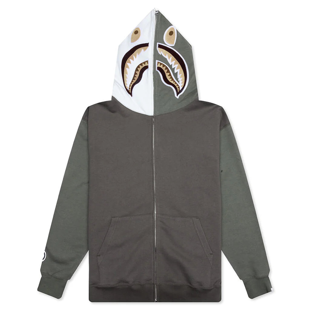 Shark Full Zip Hoodie 2 Olive Drab