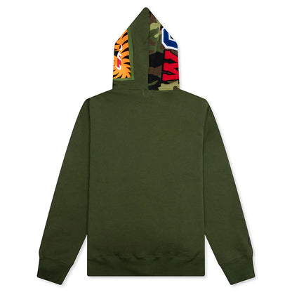 1st Shark Full Zip Hoodie Olive Drab