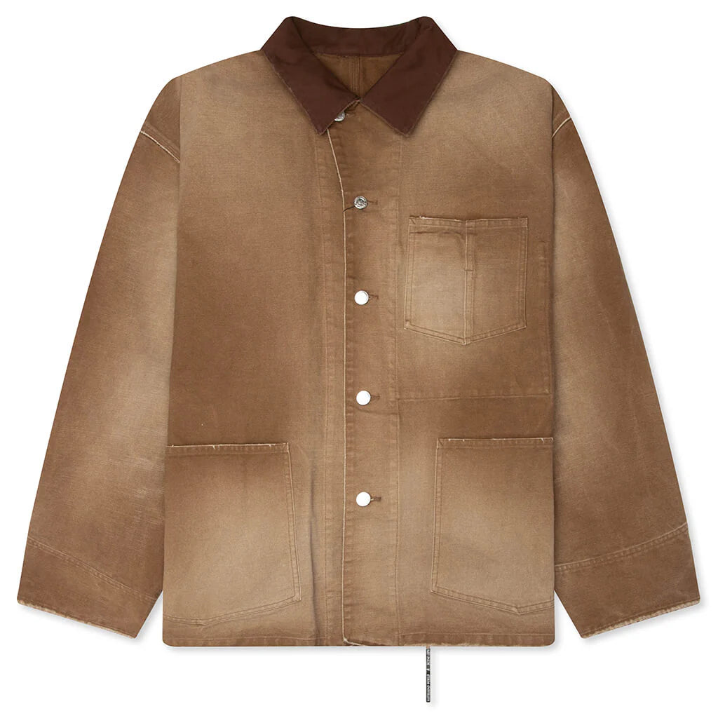 Utility Denim Jacket Dark Brown
