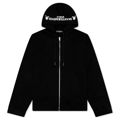 Boxy OG Puffed Zip Up Hoodie Black