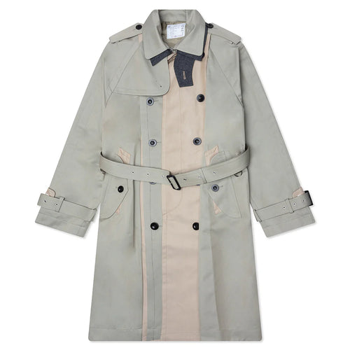 Cotton Gabardine Coat Khaki Beige