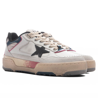 Womens Forty2 White Ottanio Black Mineral Red