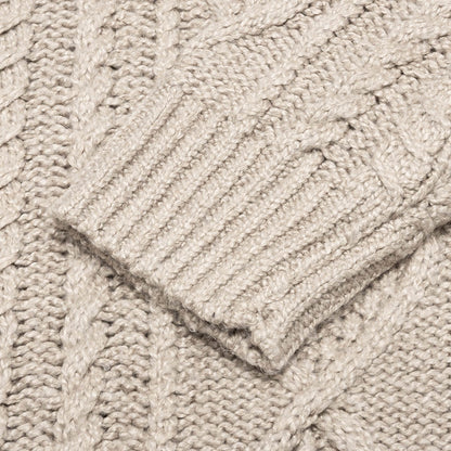 Cable Knit Hoodie Core Heather