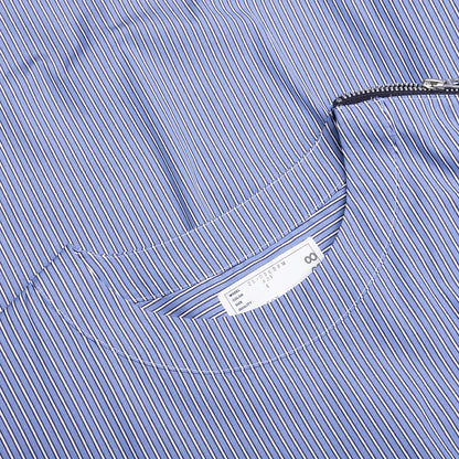Cotton Poplin Pullover Blue Stripe