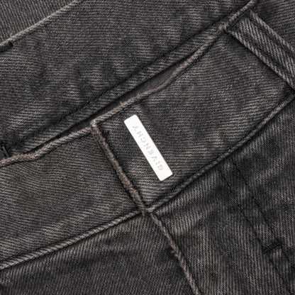 Distressed Denim Trousers Black