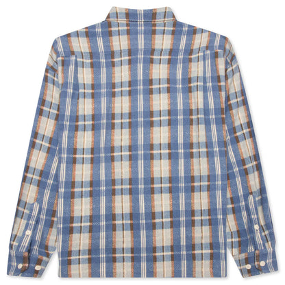 Pioneer Khadi Check Shirt L S Blue