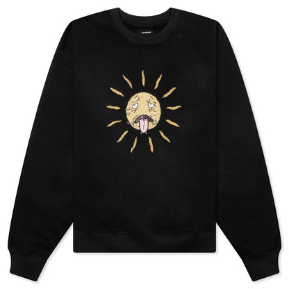 Beaded Sun Crewneck Worn Black