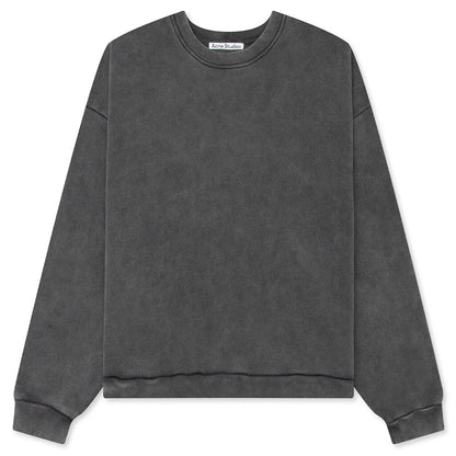Rubber Logo Fleece Sweatshirt Faded Black
