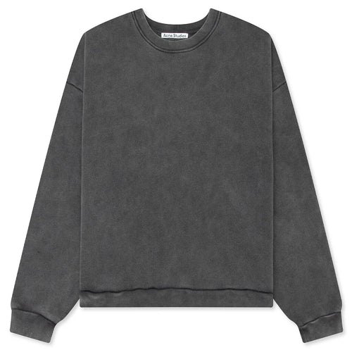 Rubber Logo Fleece Sweatshirt Faded Black