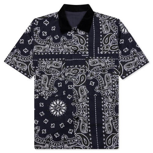 Bandana Print Shirt Navy