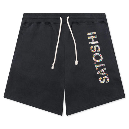 Studded Logo Short Black