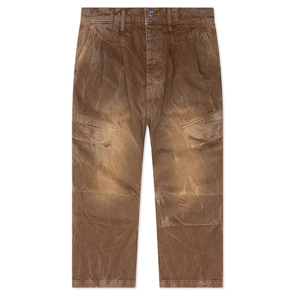 Denim Oversized Cargos Brown Wash