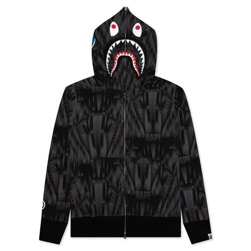 Bape Speed Racer Shark Full Zip Hoodie Black