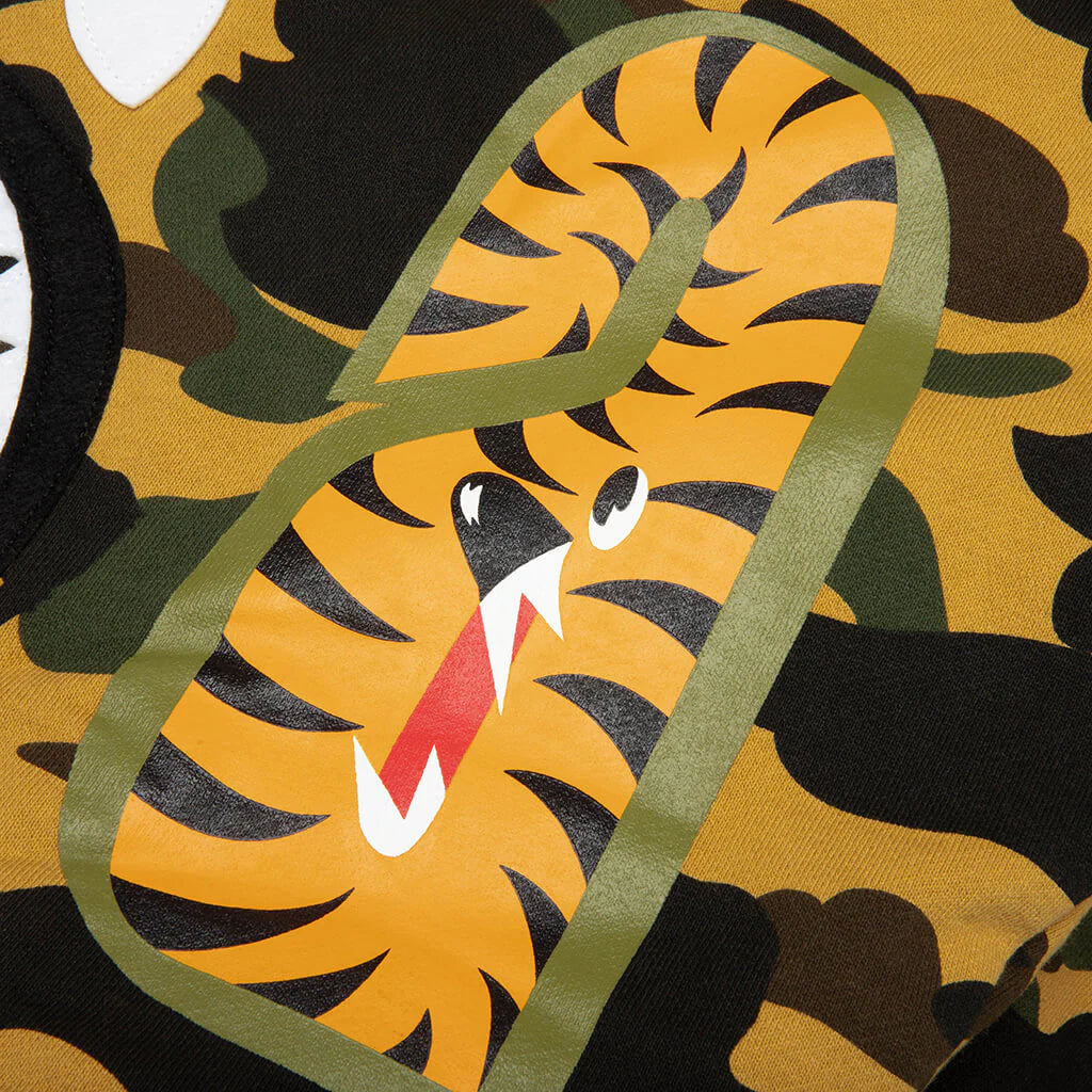 1st Camo Shark Full Zip Hoodie Yellow