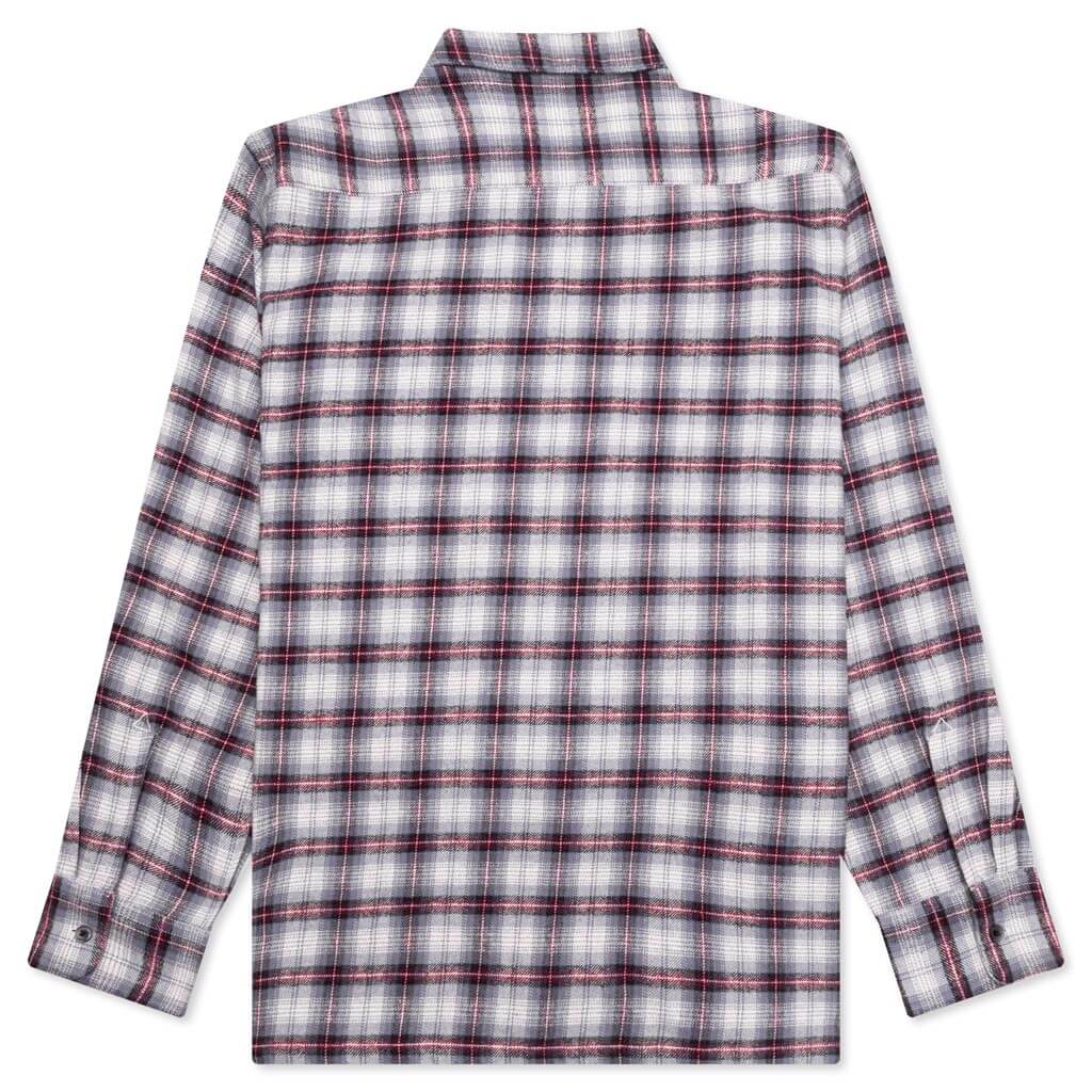 6 Pocket Flannel Shirt Lavender Bordeaux