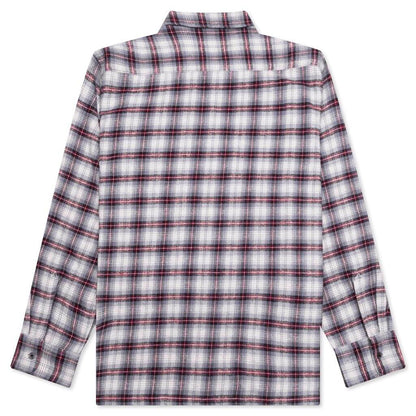 6 Pocket Flannel Shirt Lavender Bordeaux