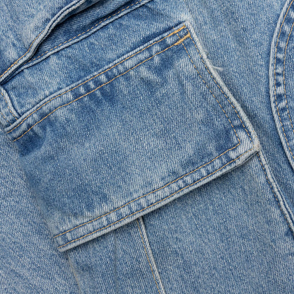 Denim Logo Cargos Light Wash