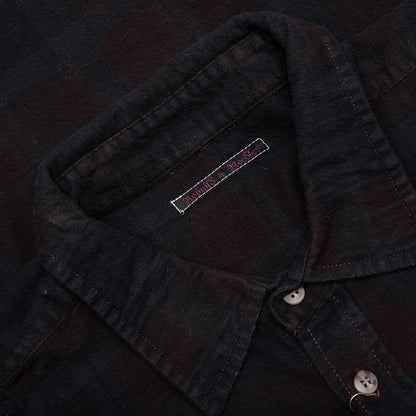 Over Dye 7 Cuts Wide Shirt Black