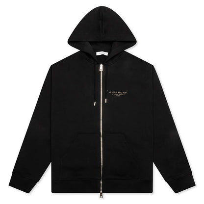 Zipped Hoodie Black