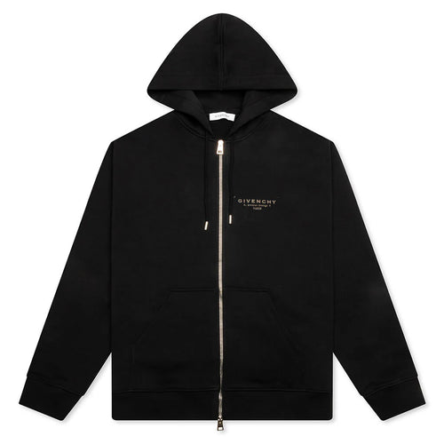 Zipped Hoodie Black
