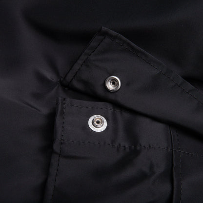Belted Nylon Bermuda Cargo Shorts Black