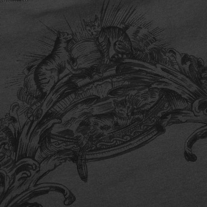 Baroque Print S S T Shirt Charcoal