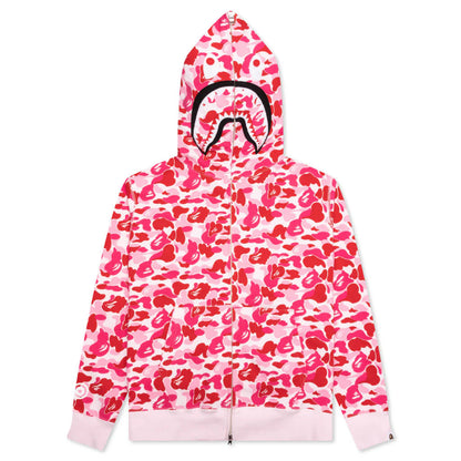 Abc Camo Shark Full Zip Hoodie Pink