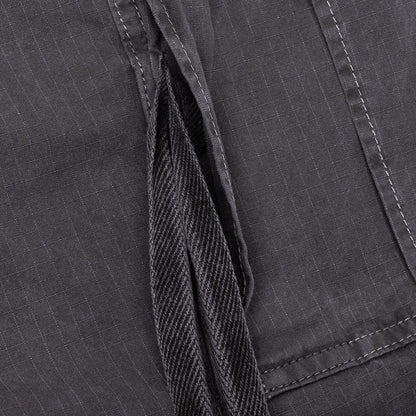 Garment Dye Rip Stop Pants Black