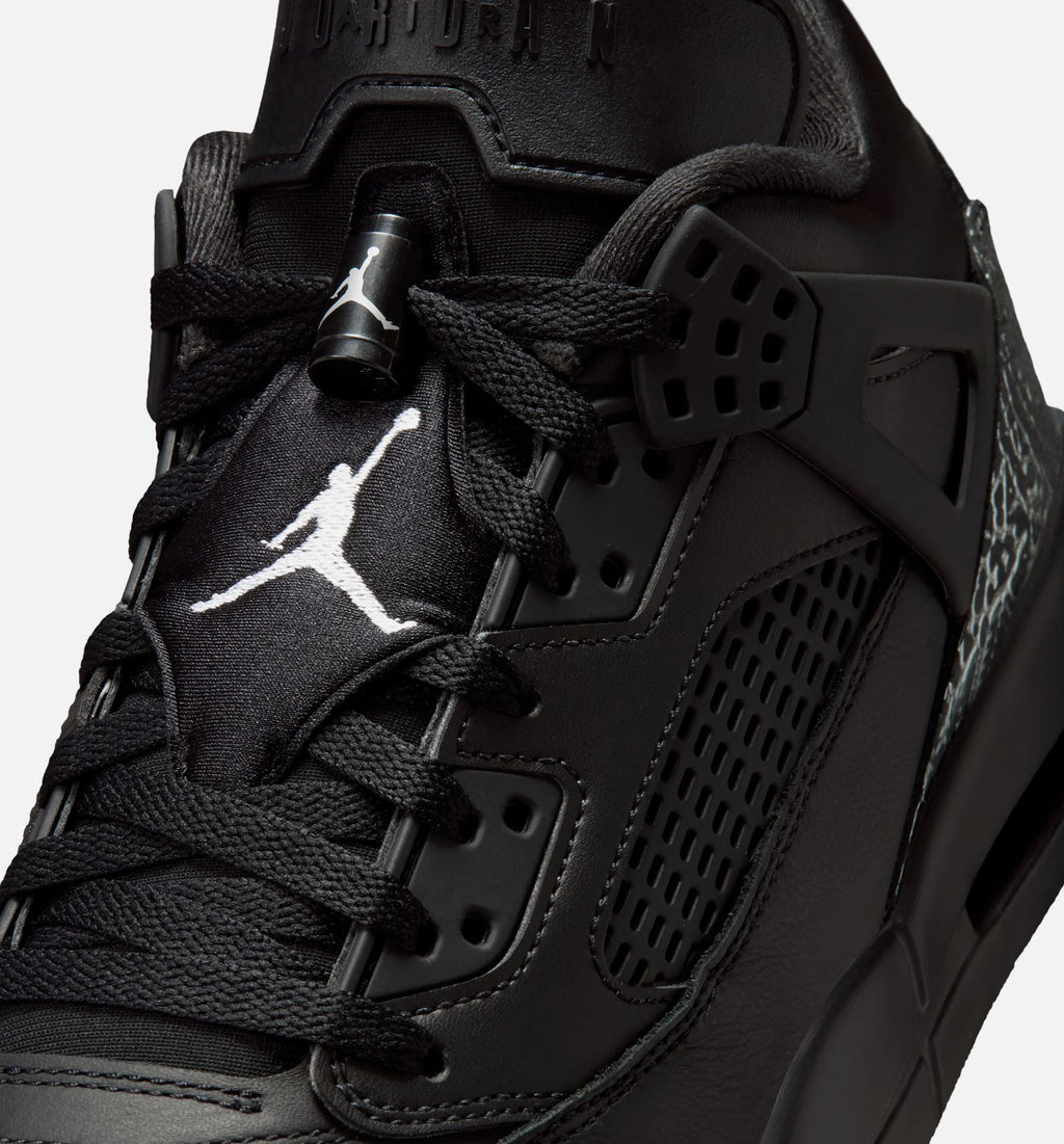 Spizike Low Mens Basketball Shoe Black Black Metallic Silver
