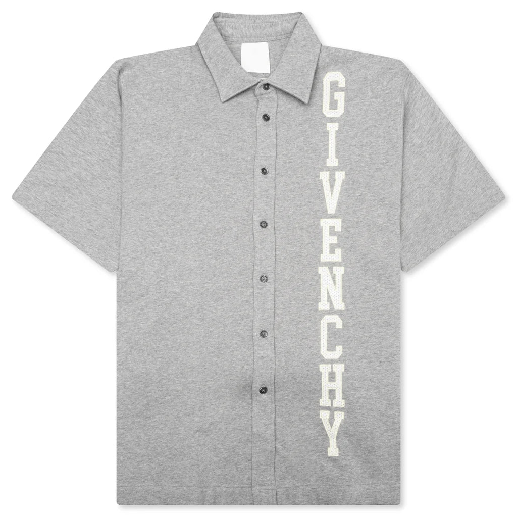 Fleece College Shirt Light Grey Melange