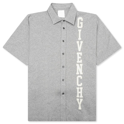 Fleece College Shirt Light Grey Melange