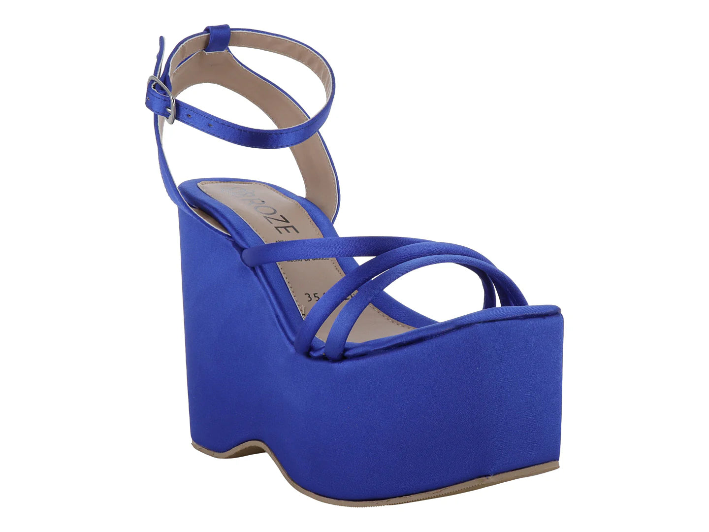 Sandalias Plataforma Roze Azul Cobalto para Mujer