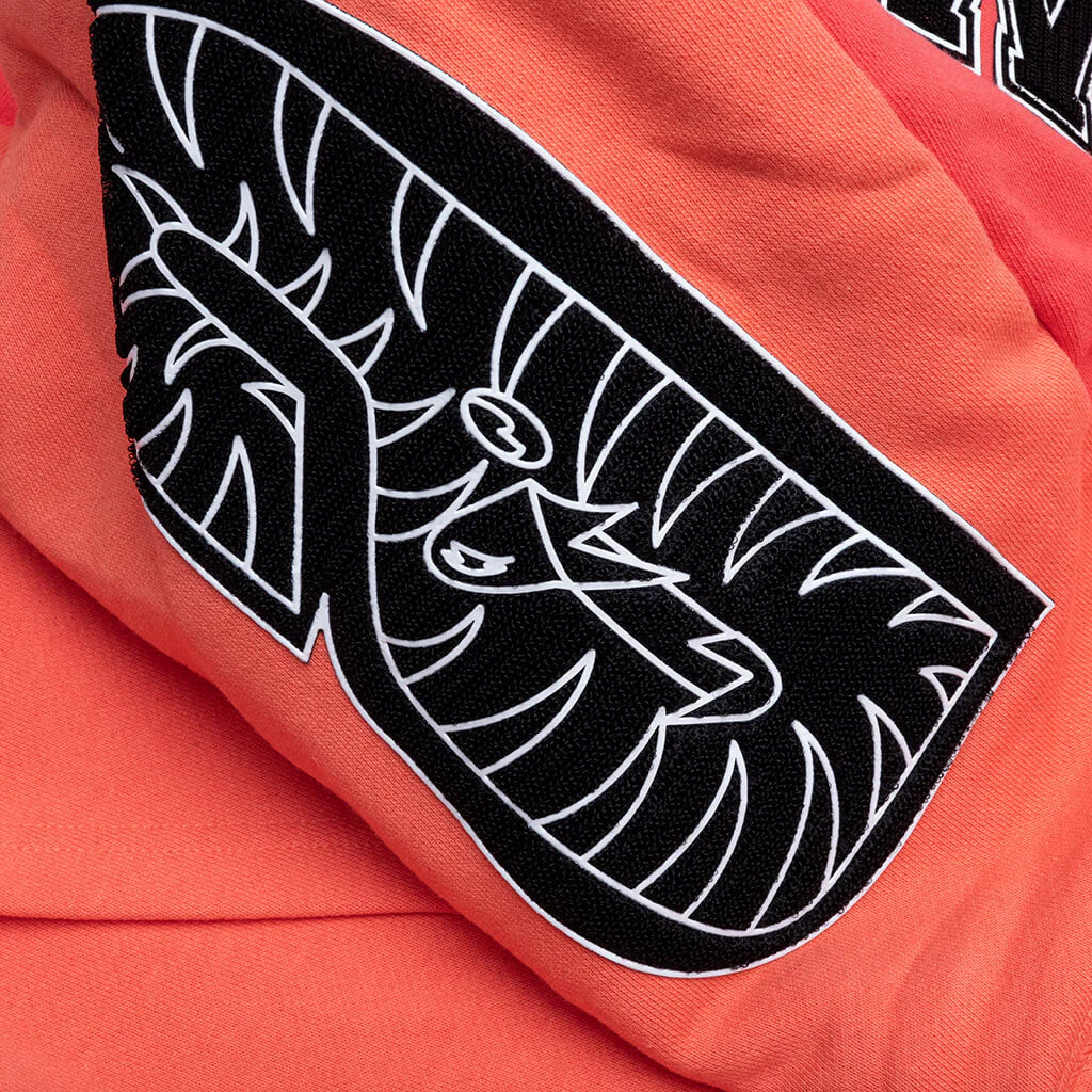 Shark Full Zip Hoodie Korea Orange