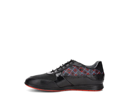 Zapatos Cuadra de Mantarraya Negro para Hombre