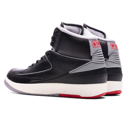 Air Jordan 2 Black Cement Black Cement Grey Fire Red