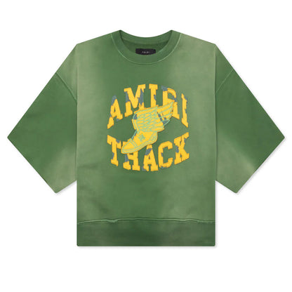 Track Cut Off Crewneck Green