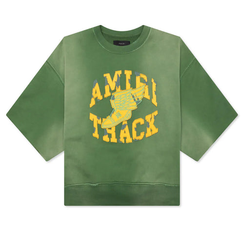 Track Cut Off Crewneck Green