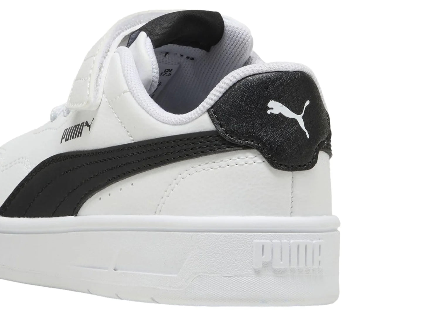 Tenis Puma Court Classic Clean Blanco y Negro para Niño