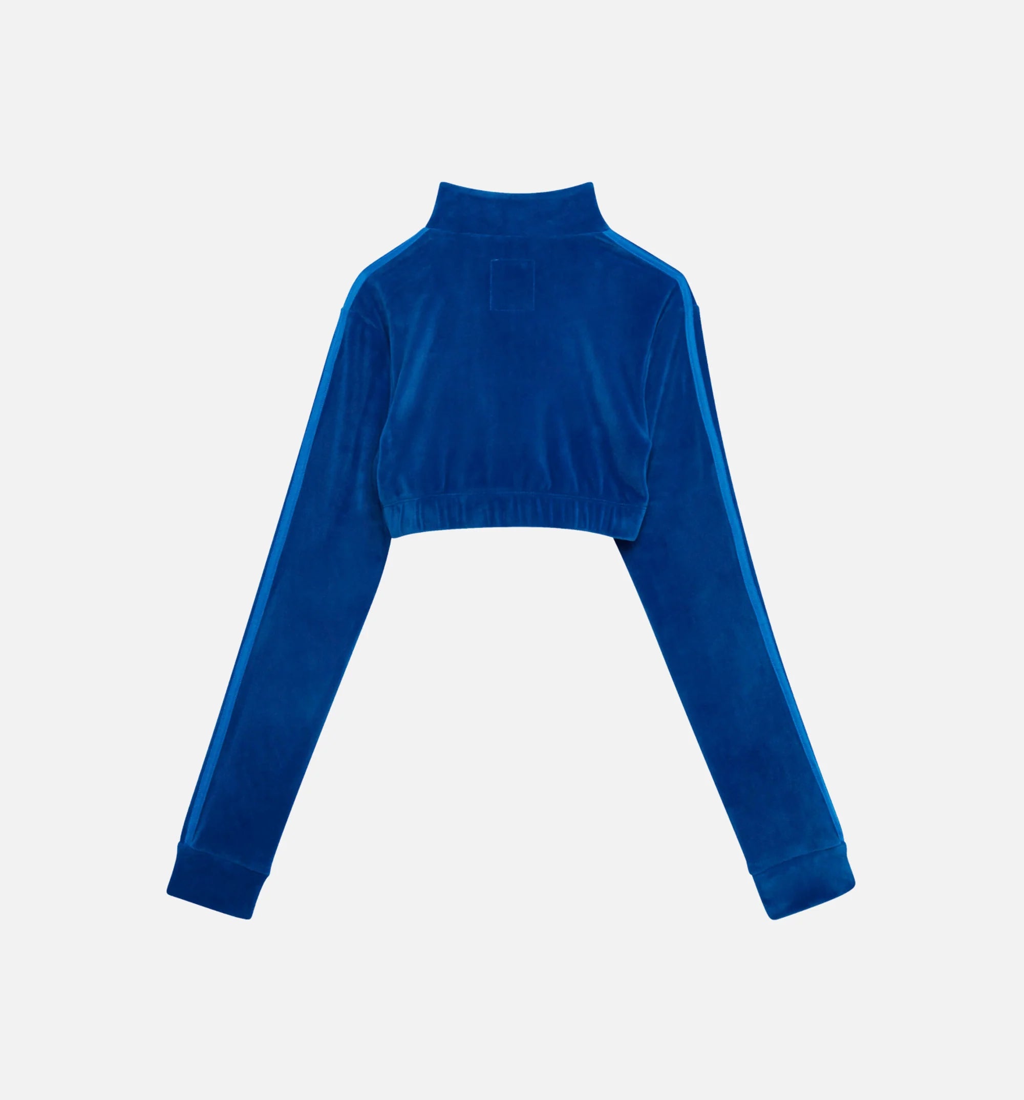 Jeremy Scott Velour Bra Track Top Womens Top Blue