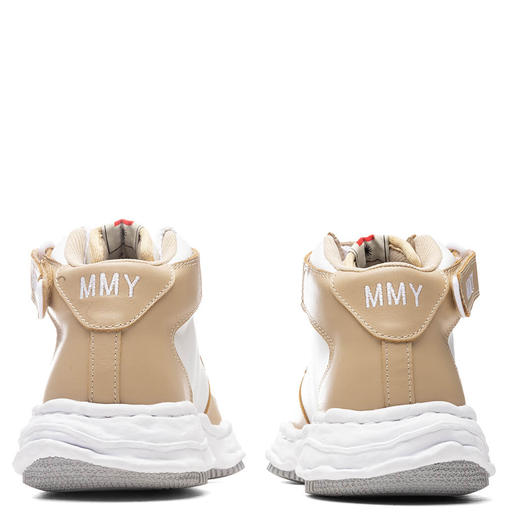 Wayne High OG Sole Leather Sneaker Beige White