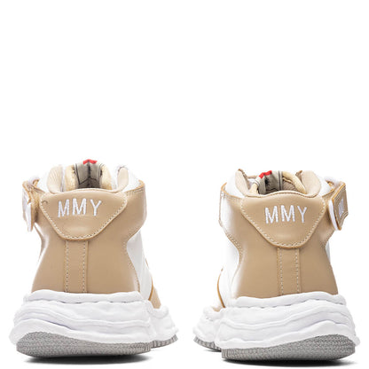 Wayne High OG Sole Leather Sneaker Beige White
