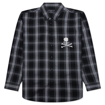 Plaid Flannel Shirt Black