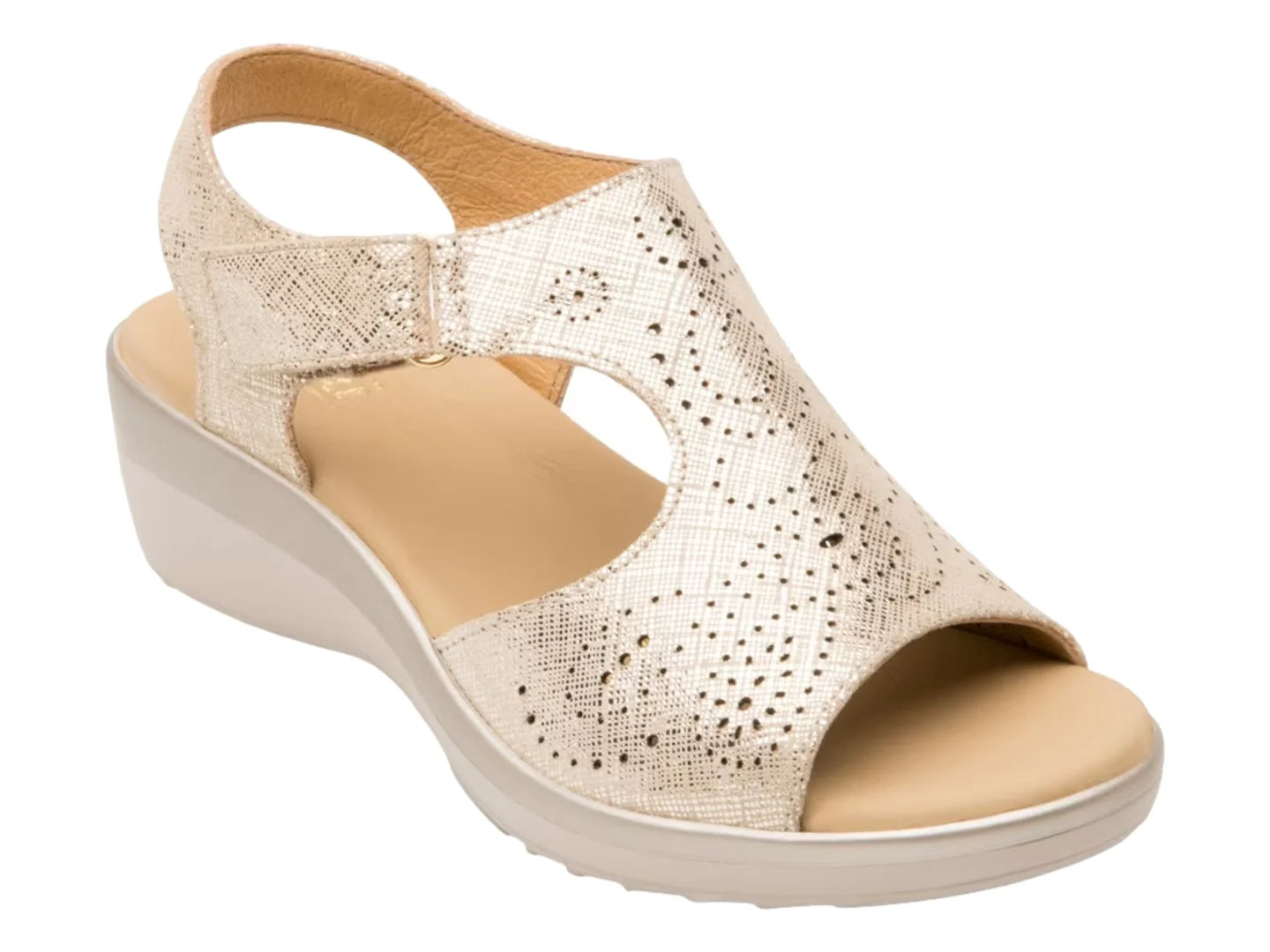 Sandalias Flexi Plataforma Color Oro para Mujer