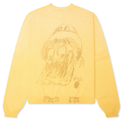 Eden Roc Knitted Crewneck Sweater Yellow