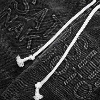 Denim Moto Short Black Denim