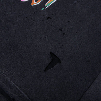 No Savior Tee Washed Black